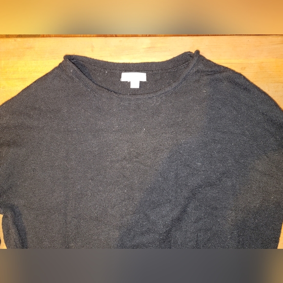 14th & Union Womens Crew Neck Balloon Sleeve Sweater Drop Banded Knit Cotton, S - Picture 5 of 9